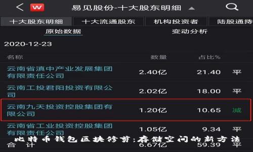 比特币钱包区块修剪：存储空间的新方法