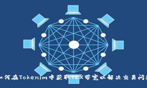 如何在Tokenim中获取TRX带宽以解决交易问题
